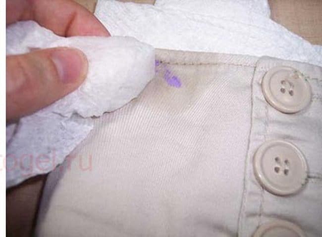 Чистка белой ткани